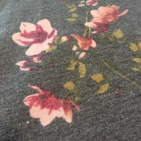 Girls Green Floral T-shirt Dress - Picture 3 of 4